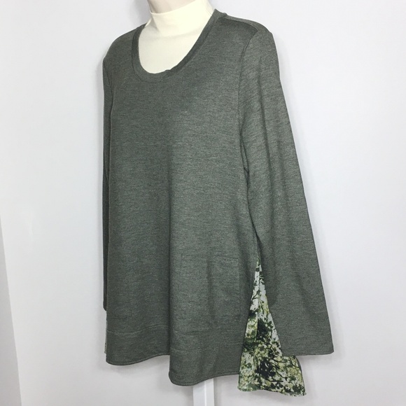 LOGO by Lori Goldstein Tops - ❌SOLD❌ LOGO Lounge French Terry Chiffon Godets M